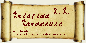 Kristina Koraćević vizit kartica